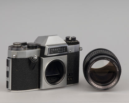 Praktica Nova 1B 35mm SLR camera with Exaktar 135mm f2.8 lens