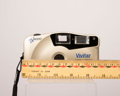 Appareil photo argentique Vivitar BV2000 Date-A-Print 35 mm avec étui