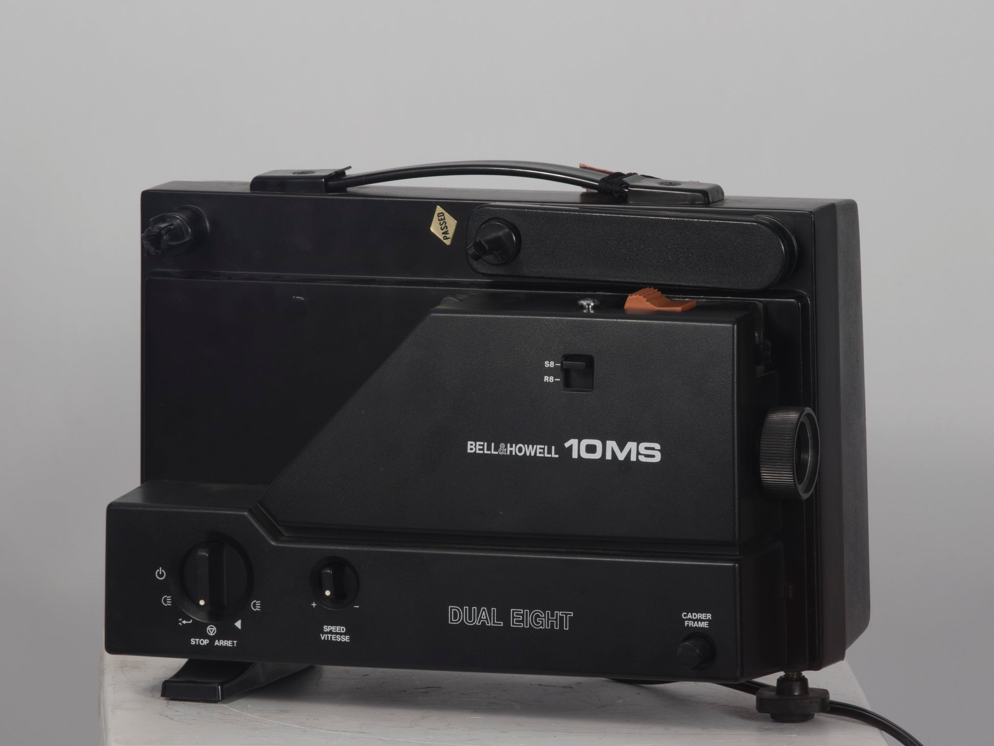 Bell and Howell 10MS dual 8mm & Super 8 projector. 