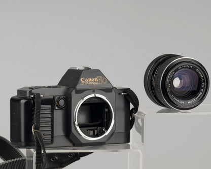 Canon T70 35 mm SLR avec objectif grand angle 35 mm f2.8