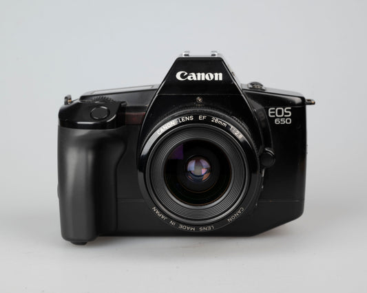 Canon EOS 650 35mm SLR w/EF 28mm f2.8 lens (serial 1051453)