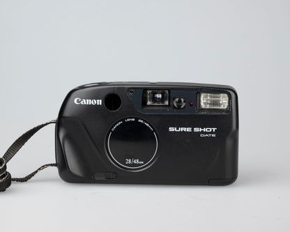 Canon New Sure Shot Date 35mm film camera w/ case (serial 1923077)