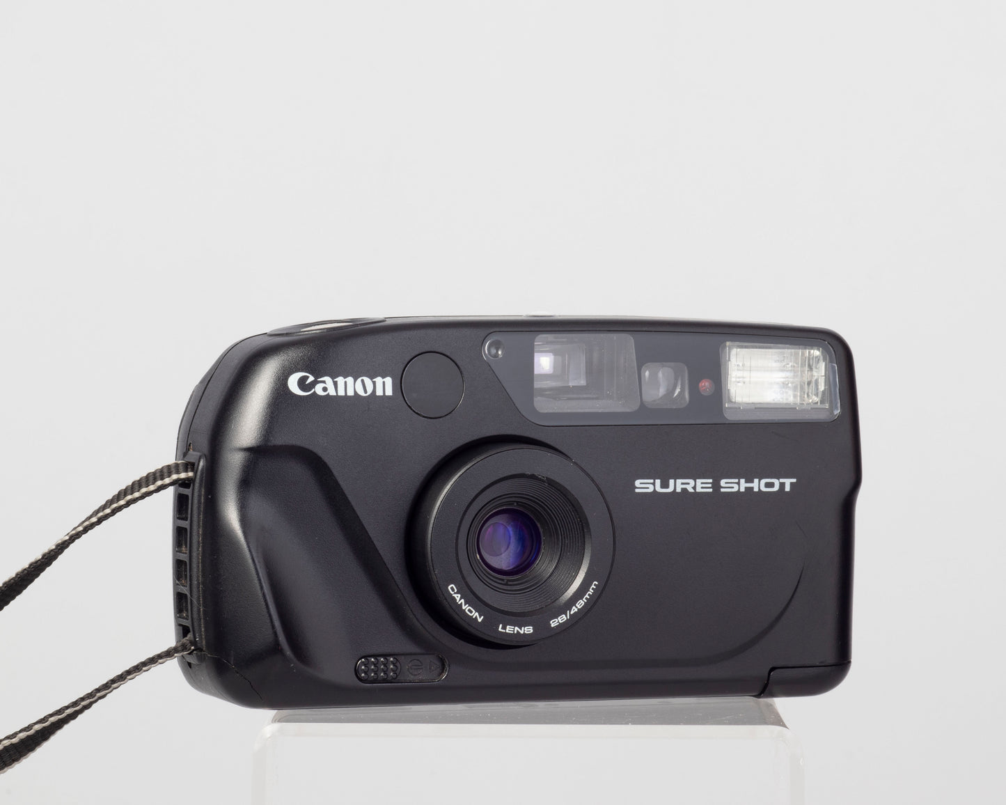 The Canon New Sure Shot (aka Prima Twin and Autoboy WT28) is a classic point-and-shoot with wide angle 28mm and normal 48mm lens modes