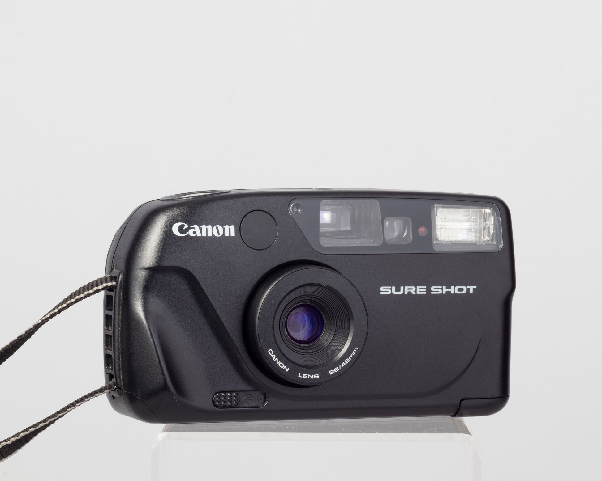 The Canon New Sure Shot (aka Prima Twin and Autoboy WT28) is a classic point-and-shoot with wide angle 28mm and normal 48mm lens modes