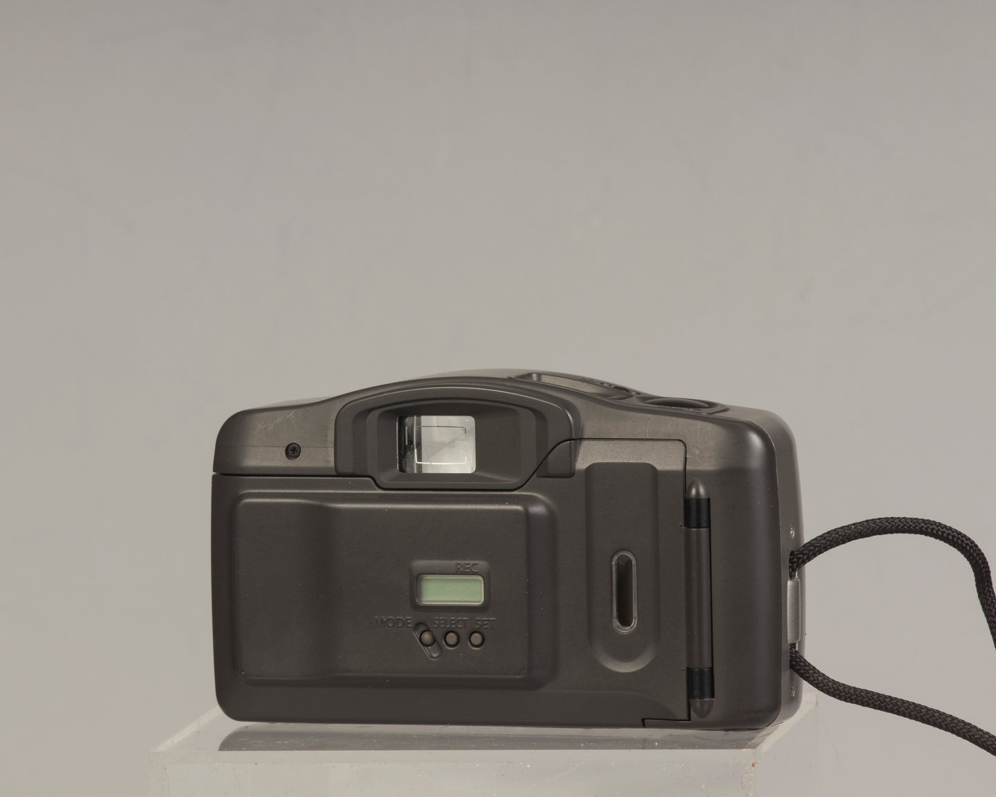 Canon Sure Shot Owl PF Date (back view) : a point-and-shoot 35mm film camera with a 35mm f/3.8 lens