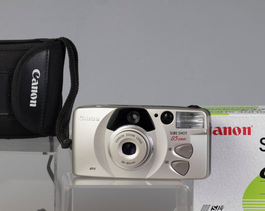 Appareil photo Canon Sure Shot 85 Zoom avec boîte et étui d'origine (série 4729469)
