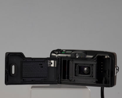 The Canon Sure Shot 85 Zoom back open