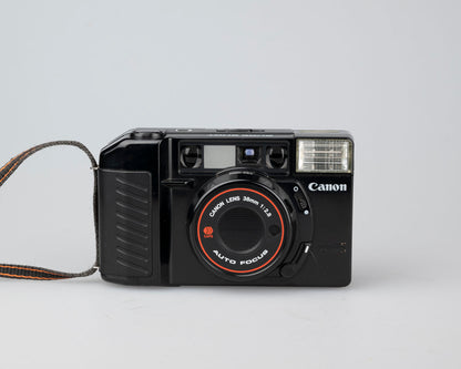 Canon Sure Shot (alias AF35M II ou Autoboy 2) Film 35 mm point-and-shoot avec étui (série 3395219)