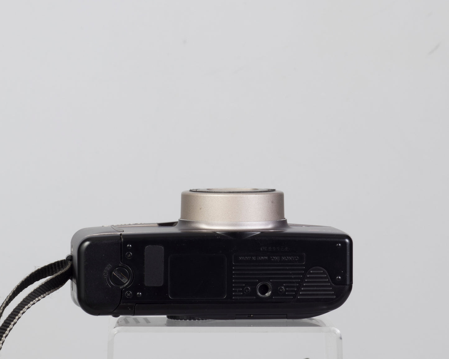 The Canon Sure Z115 was the company's top of the line 35mm point-and-shoot camera from the 1990s (bottom view)
