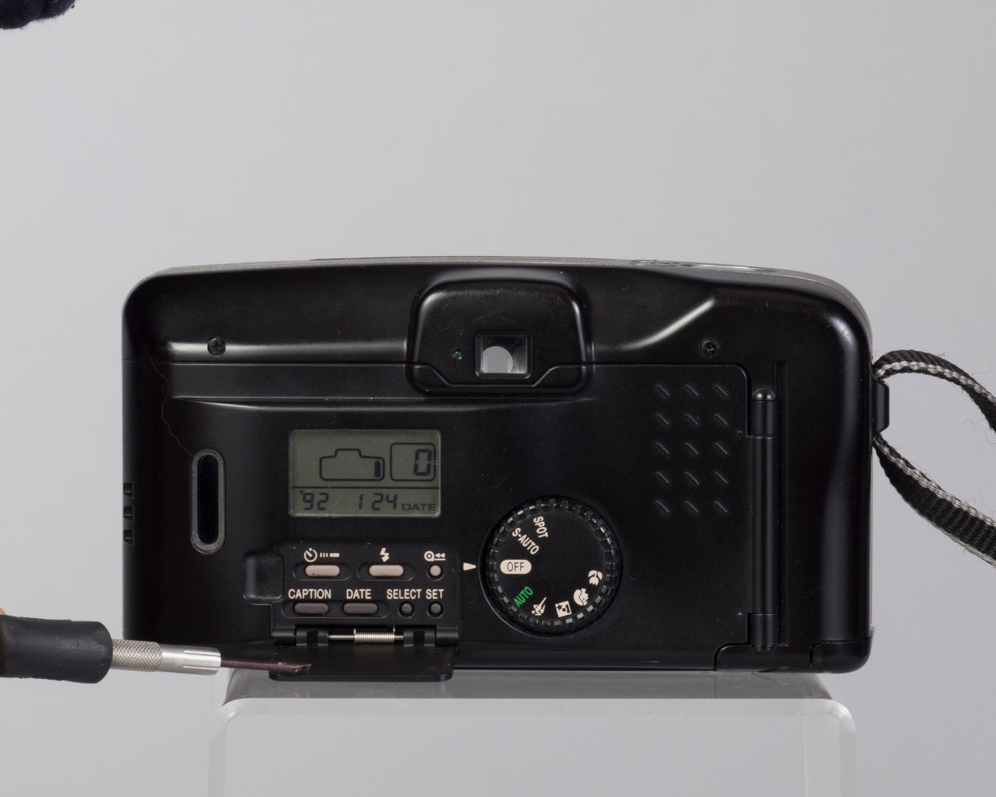 The Canon Sure Z115 was the company's top of the line 35mm point-and-shoot camera from the 1990s (showing advanced modes)