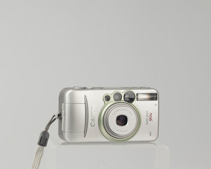 The ultra compact Canon Sure 90u (called the Prima 90u in some countries) is a very capable 35mm point-and-shoot from the early aughts.