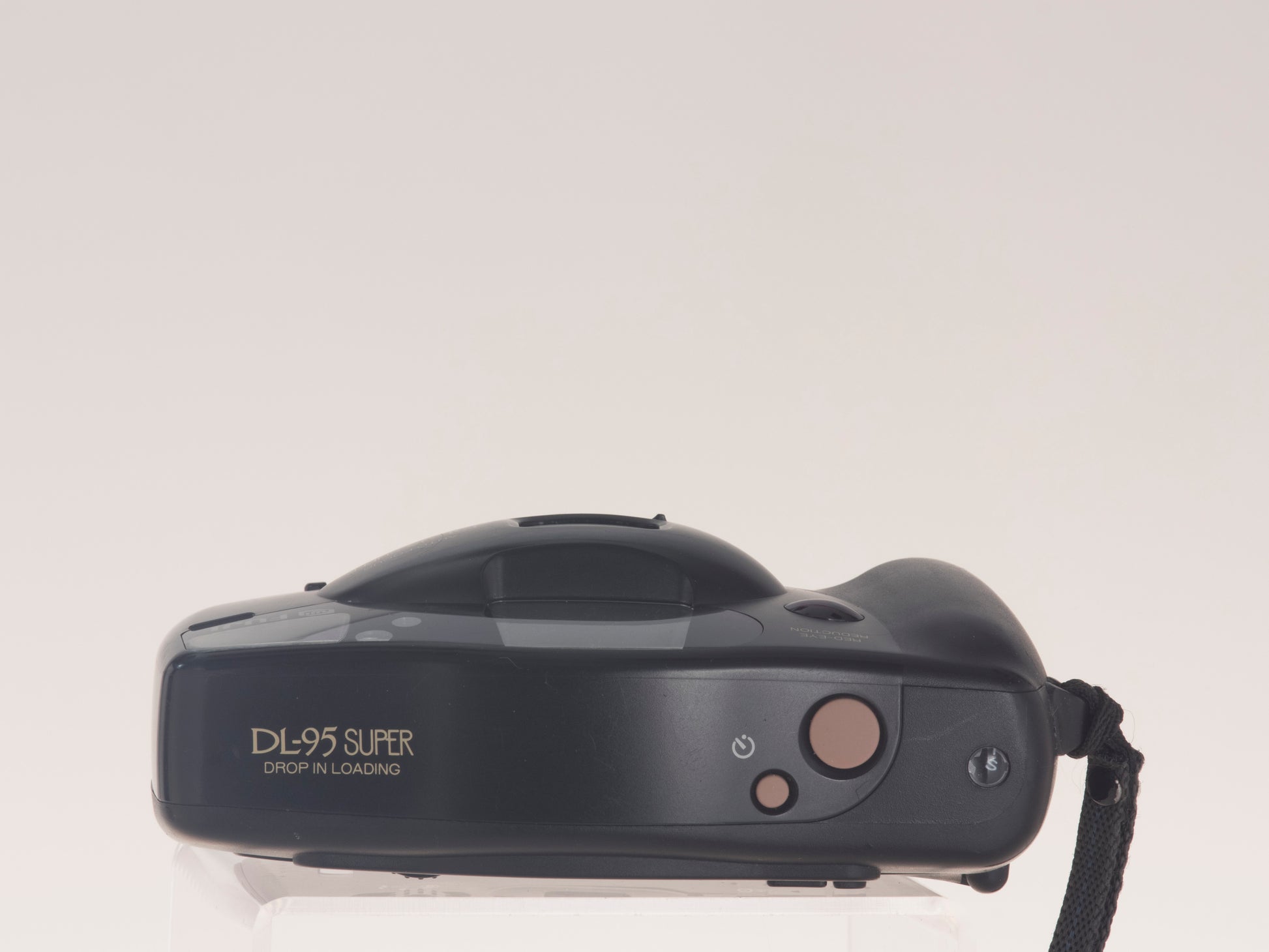 Fuji DL-95 Super autofocus 35mm film camera. Top view.