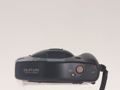 Fuji DL-95 Super autofocus 35mm film camera. Top view.