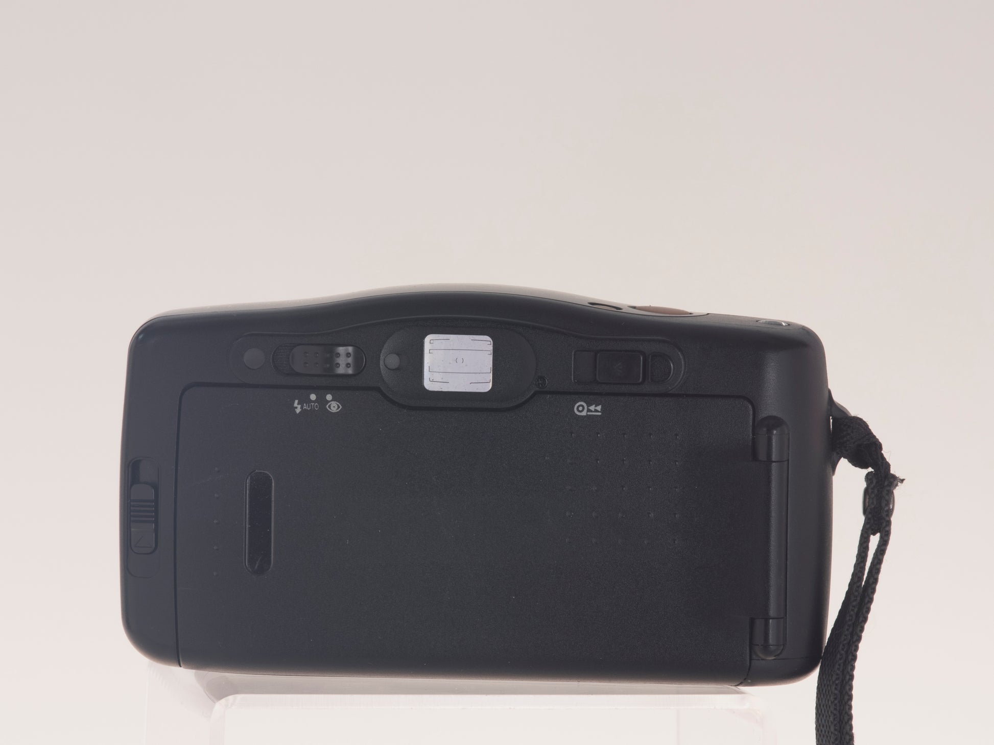 Fuji DL-95 Super autofocus 35mm film camera. Back view.