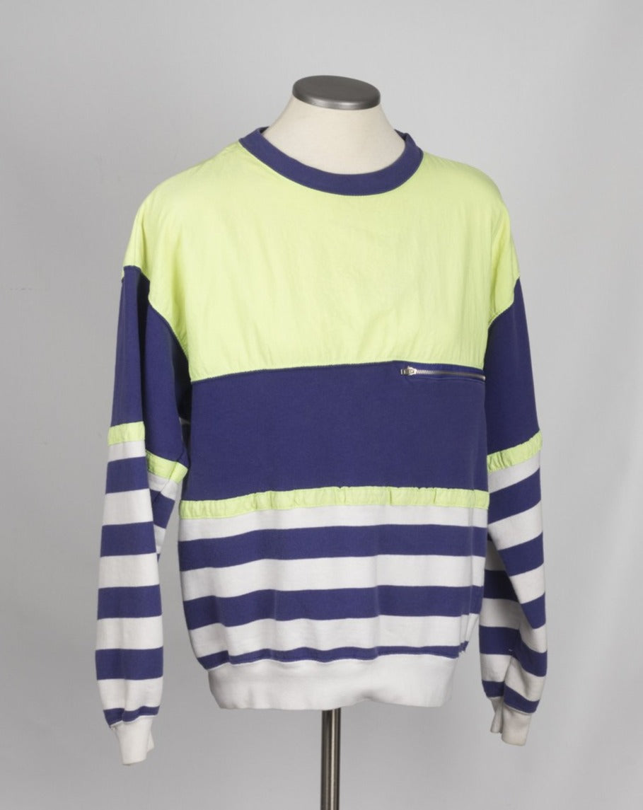 colourful 90s sweatshirt jersey nylon lime green purple