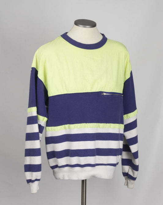 colourful 90s sweatshirt jersey nylon lime green purple