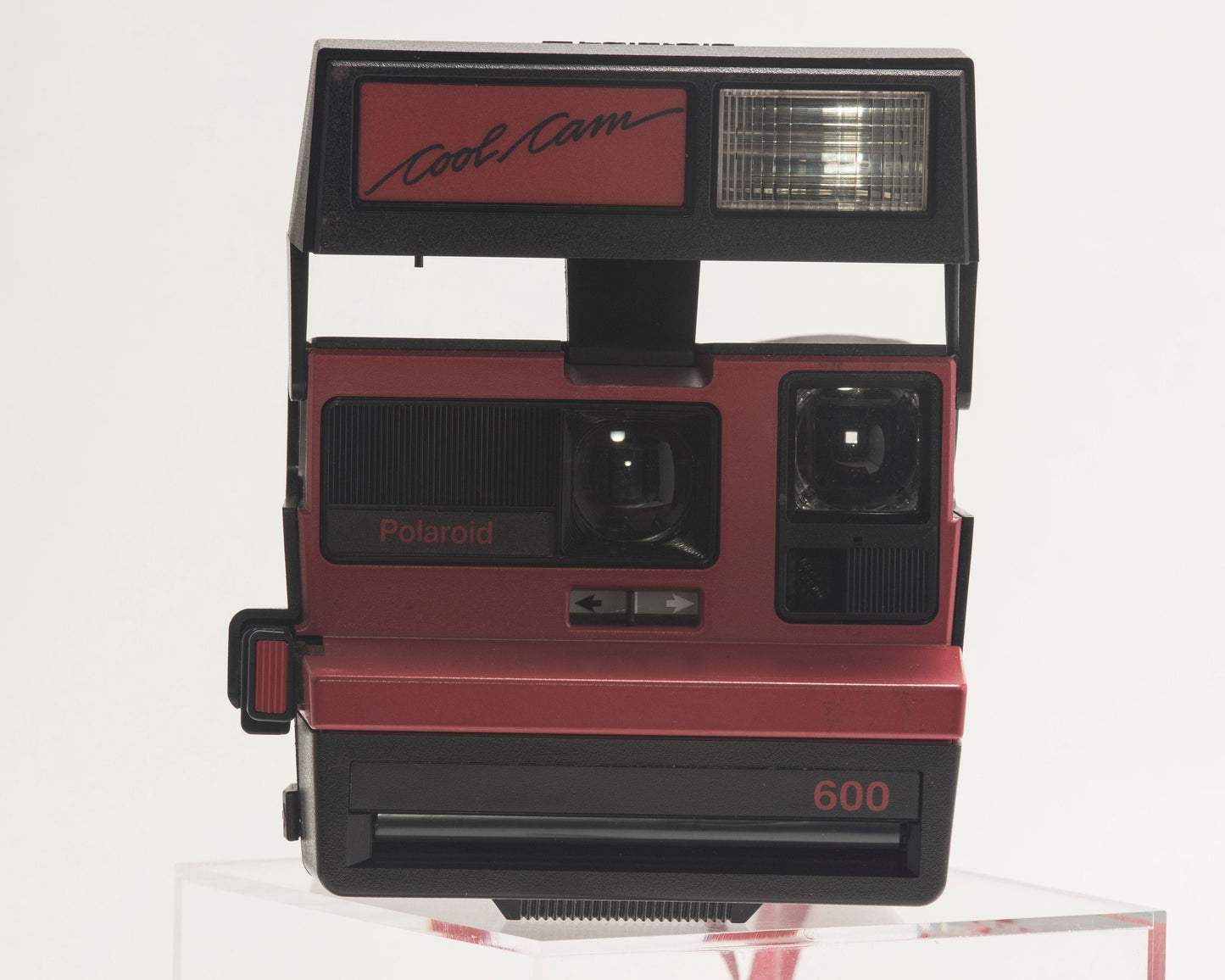 Red Polaroid 600 Cool Cam instant camera