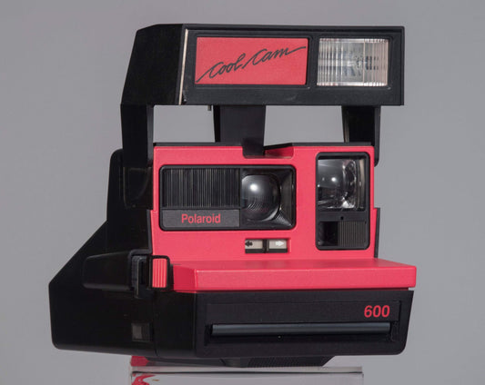 Red Polaroid 600 Cool Cam instant camera