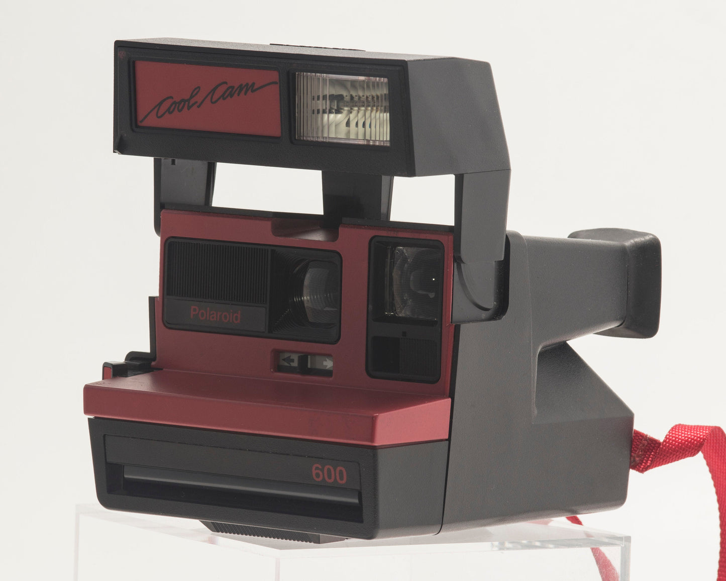Red Polaroid 600 Cool Cam instant camera