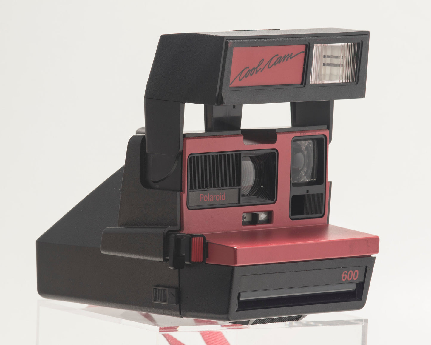 Red Polaroid 600 Cool Cam instant camera