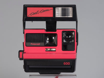 Red Polaroid 600 Cool Cam instant camera