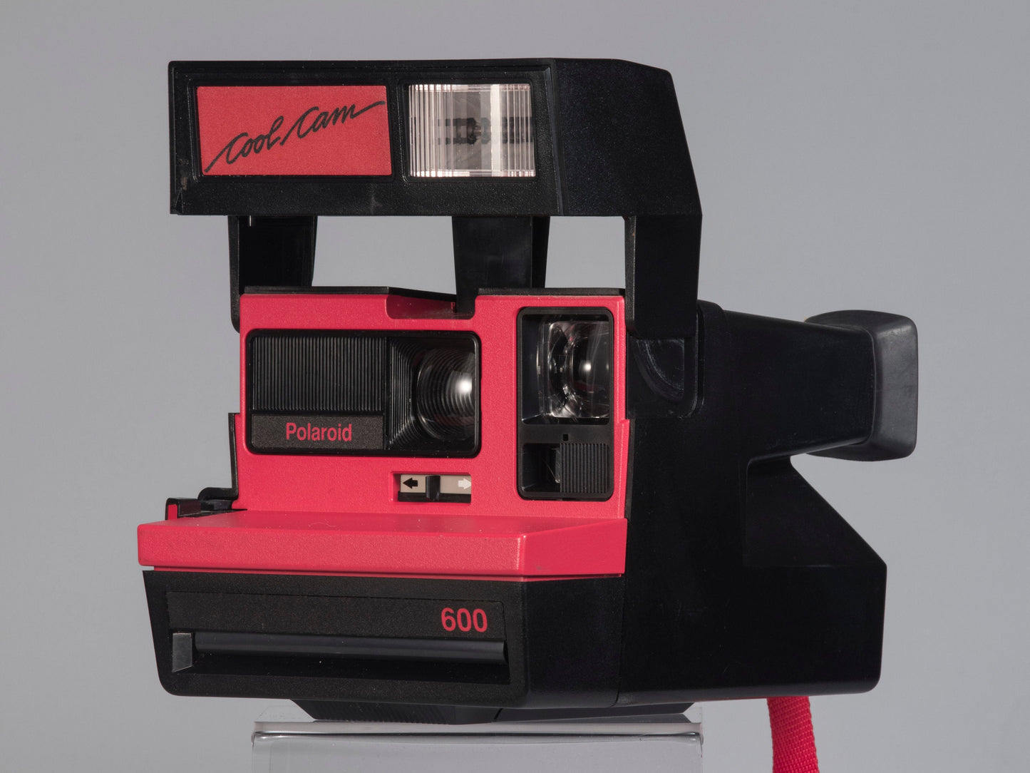 Red Polaroid 600 Cool Cam instant camera