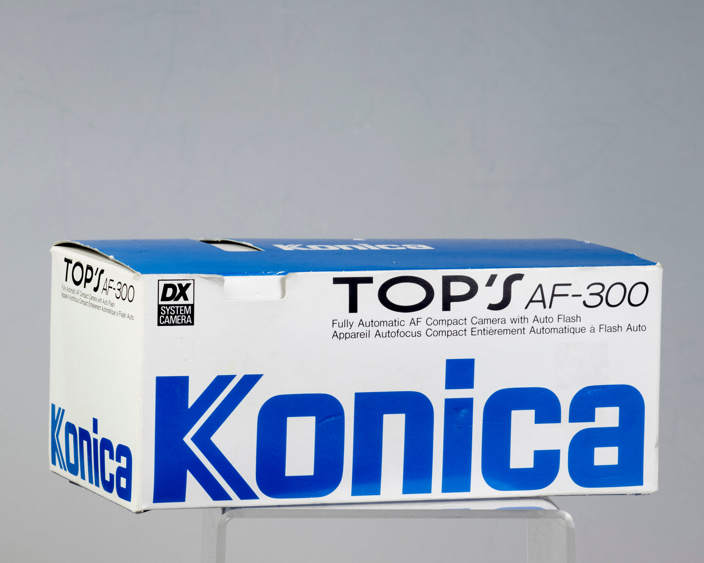 Appareil photo AF-300 35 mm de Konica TOP avec boîte, étui et manuel d'origine (série 2732081)