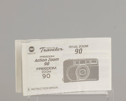 Appareil photo Minolta Riva Zoom 90 Date 35 mm avec boîte, étui et manuel d'origine