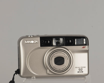 Appareil photo Minolta Riva Zoom 90 Date 35 mm avec boîte, étui et manuel d'origine