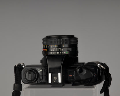 Minolta X-9 35 mm SLR avec objectif Minolta MD 50 mm f1.7 + étui toujours prêt