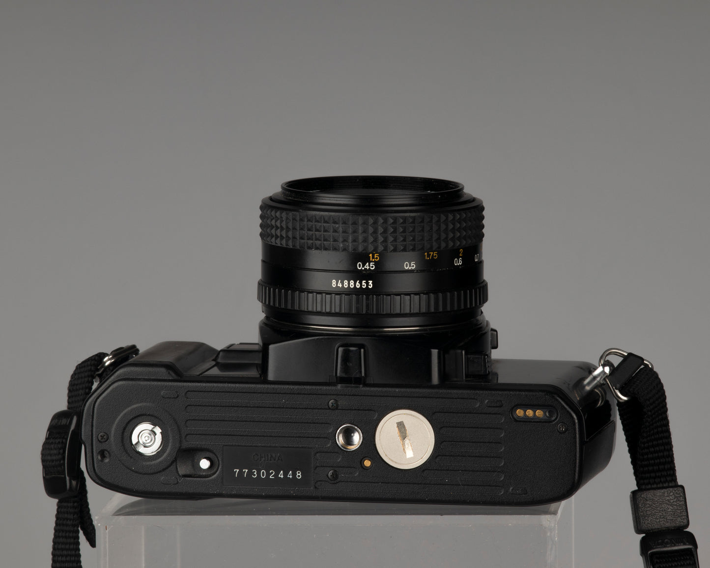 Minolta X-9 35 mm SLR avec objectif Minolta MD 50 mm f1.7 + étui toujours prêt