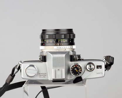 Minolta SRT 101 35mm SLR w/MC Rokkor PF 55mm f1.7 lens + ever-ready case (serial 2496174)