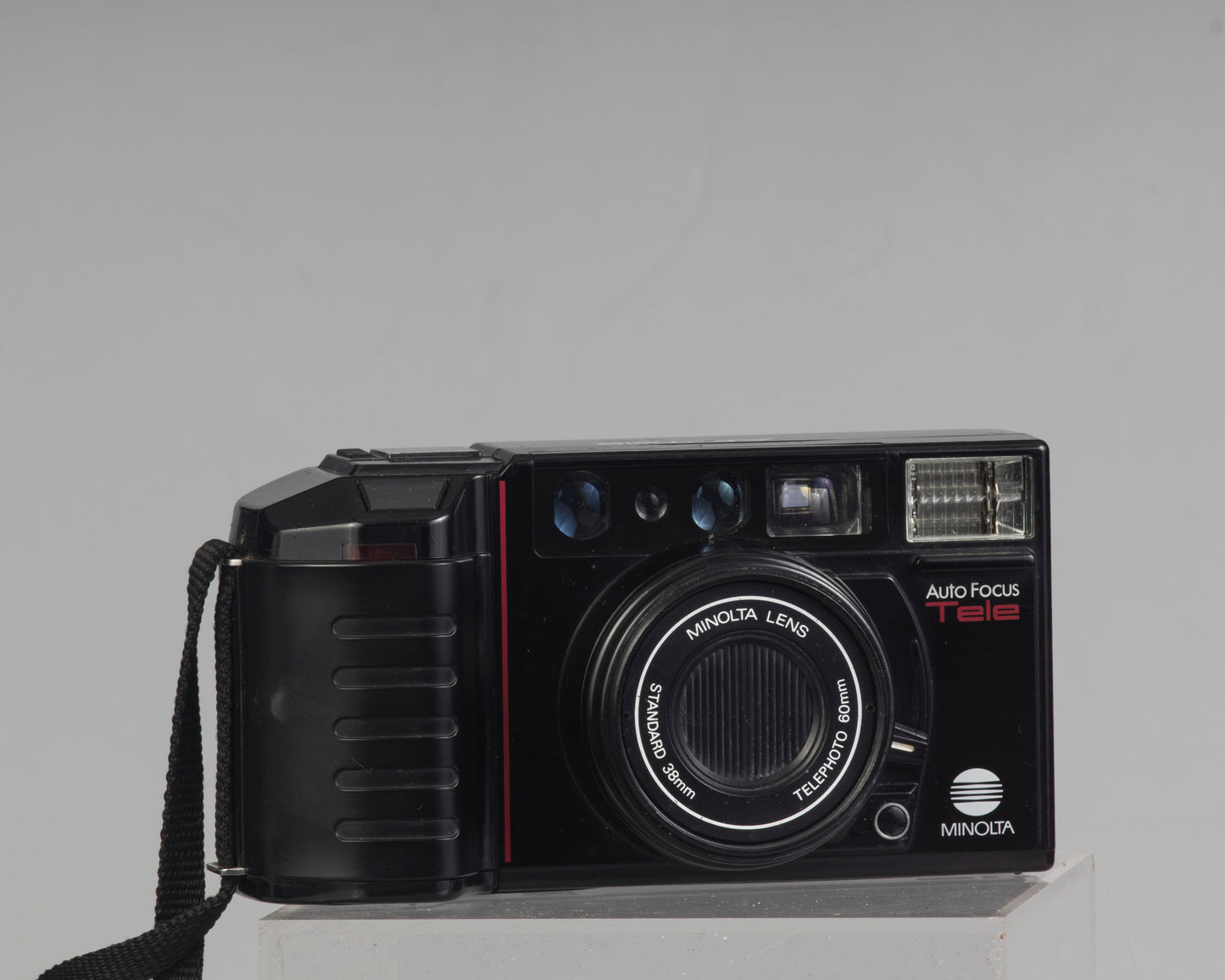 Minolta AF Tele dual lens 35mm point-and-shoot film camera (serial 54126568)