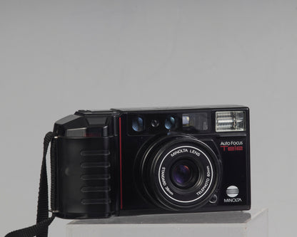 Minolta AF Tele dual lens 35mm point-and-shoot film camera (serial 54126568)