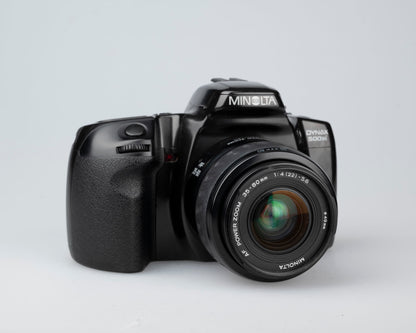 Minolta Dynax 500si 35mm film SLR w/ Maxxum Af 35-80 power zoom lens (serial 98601250)