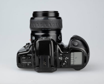 Minolta Dynax 500si 35mm film SLR w/ Maxxum Af 35-80 power zoom lens (serial 98601250)