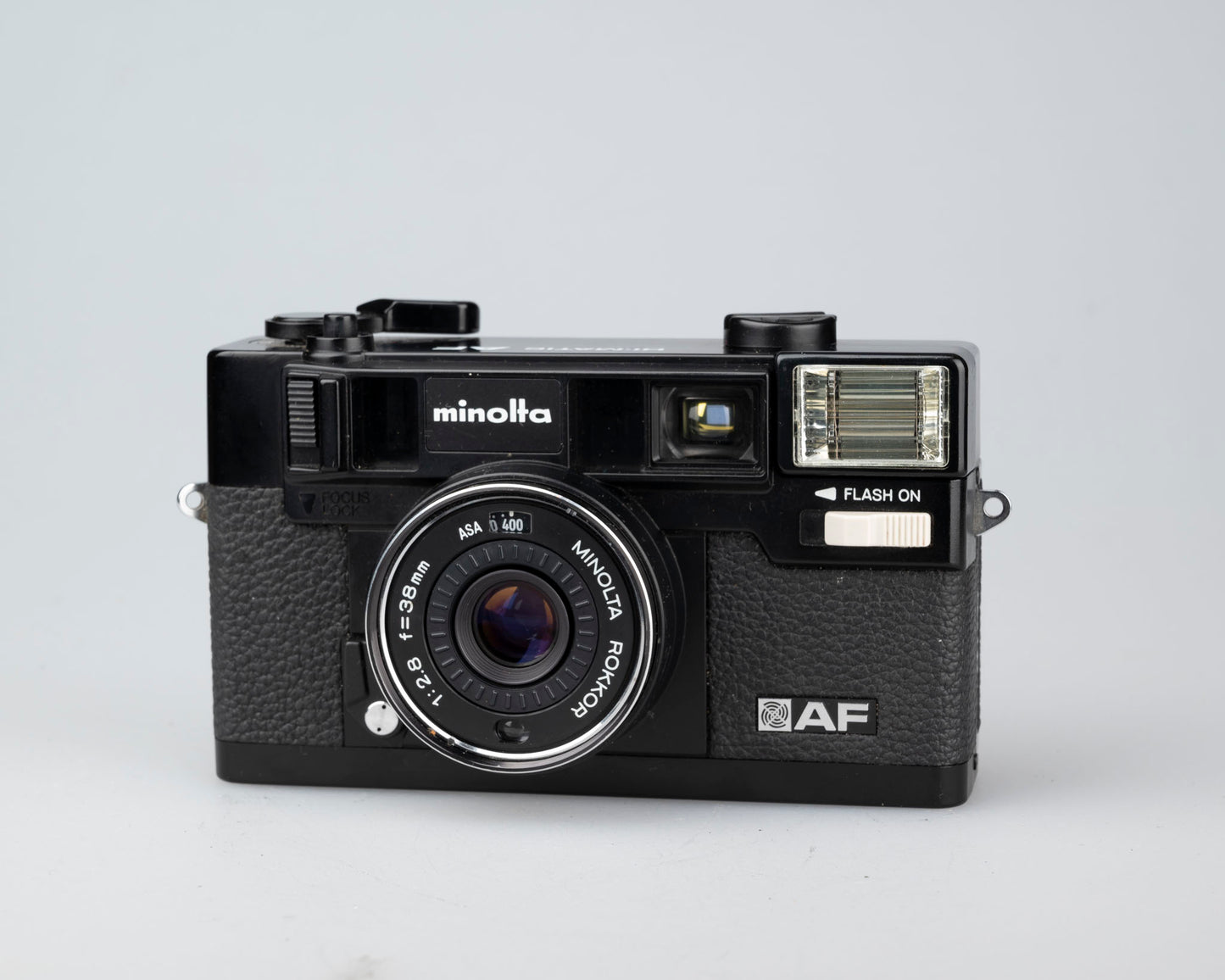 Appareil photo Minolta Hi-Matic AF 35 mm avec étui toujours prêt (série 296583)