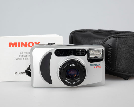 Minox CD 140 35mm film camera w/ case + manual