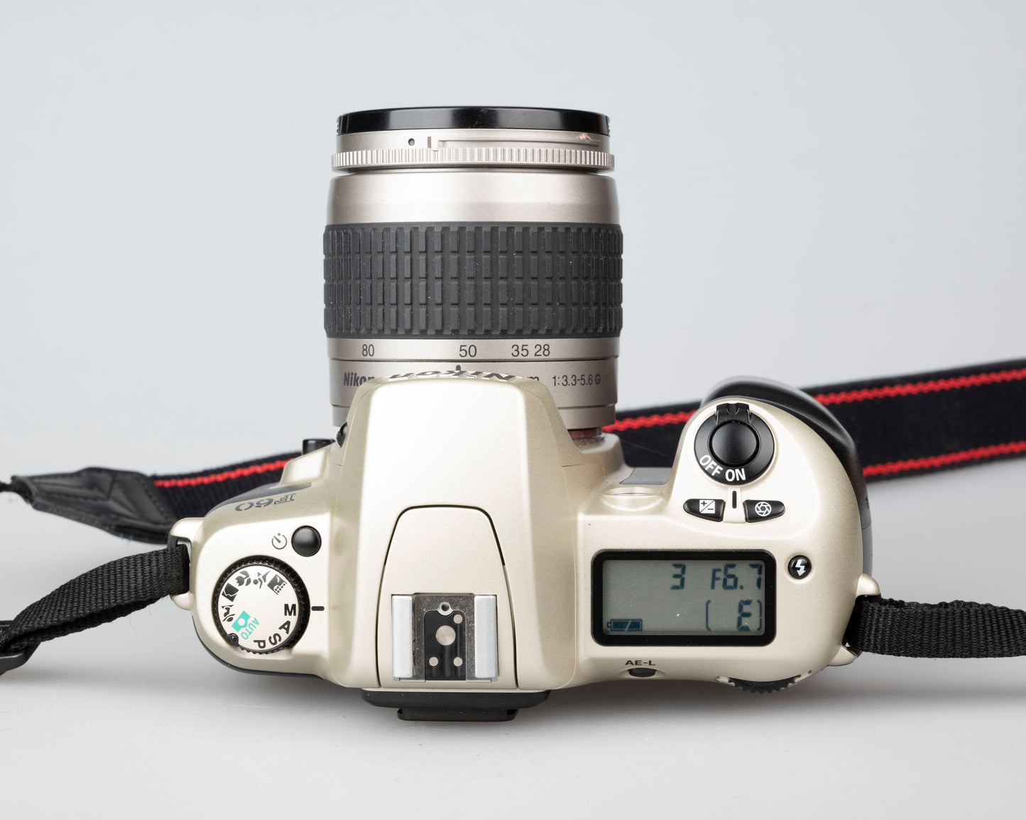 Nikon F60 35mm film SLR w/ AF Nikkor 28-80mm lens + manual (serial 2341515)