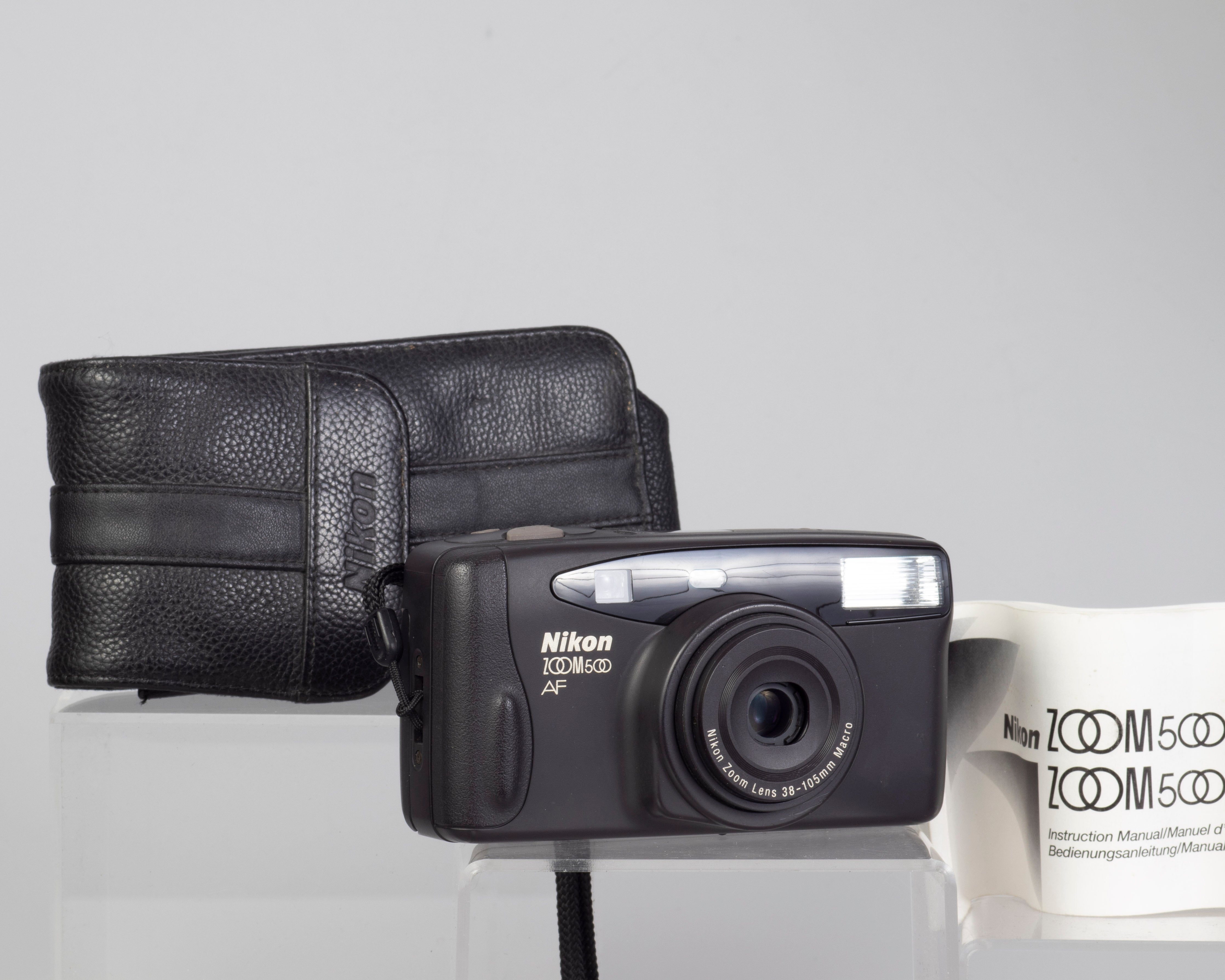 Nikon Zoom 500AF 35mm camera with case and manual (serial 7062642