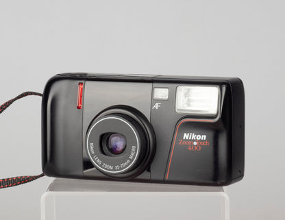 Nikon Zoom Touch 400 35mm camera w/ case and manual (serial 5567905)
