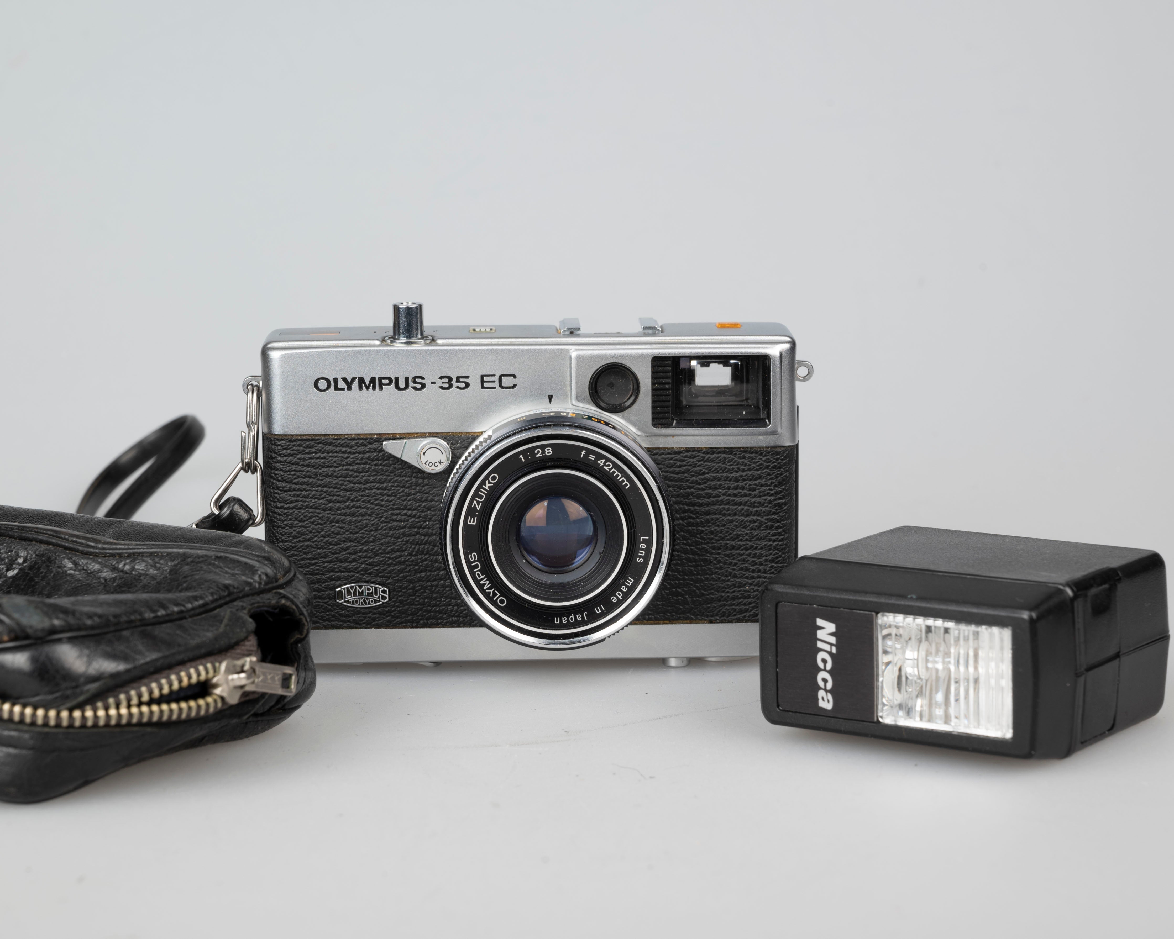 OLYMPUS カメラ Olympus 35 EC viewfinder 35mm camera w/ case + flash – New Wave Pool