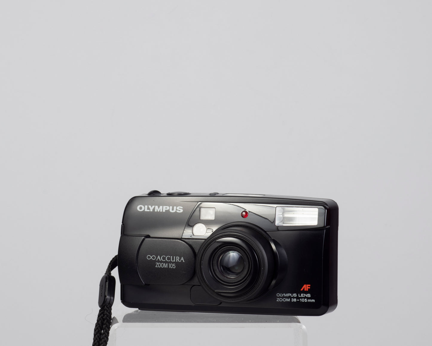 The Olympus Infinity Accura Zoom 105 35mm film camera with 38-105mm zoom lens