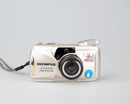 Olympus ∞ Stylus Epic Zoom 80 Deluxe 35mm film camera w/ case (serial 1130828)