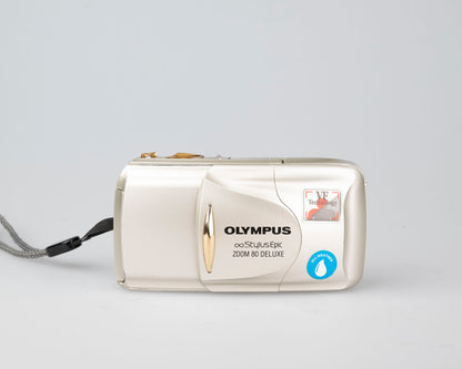 Olympus ∞ Stylus Epic Zoom 80 Deluxe 35mm film camera w/ case (serial 1130828)