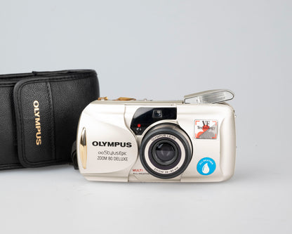 Olympus ∞ Stylus Epic Zoom 80 Deluxe 35mm film camera w/ case (serial 1130828)