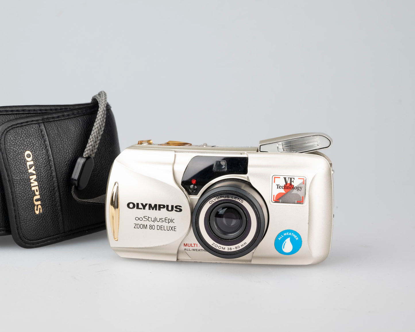 Olympus ∞ Stylus Epic Zoom 80 Deluxe 35mm film camera w/ case (serial 1130828)