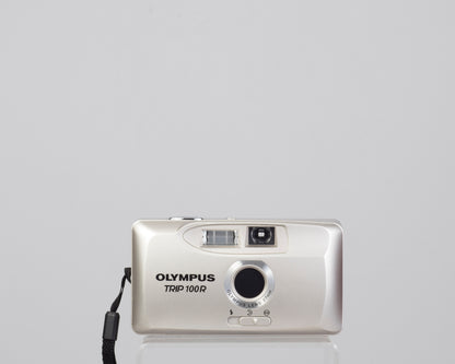 The Olympus Trip 100R compact 35mm camera featuring a wide 27mm lens