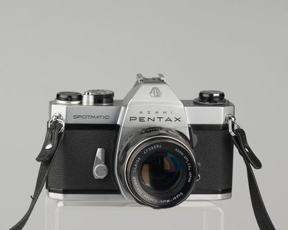 Pentax Spotmatic SP II w/ SMC Takumar 55mm f1.8 lens + leather case // modified for modern batteries