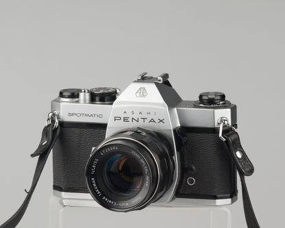 Pentax Spotmatic SP II w/ SMC Takumar 55mm f1.8 lens + leather case // modified for modern batteries